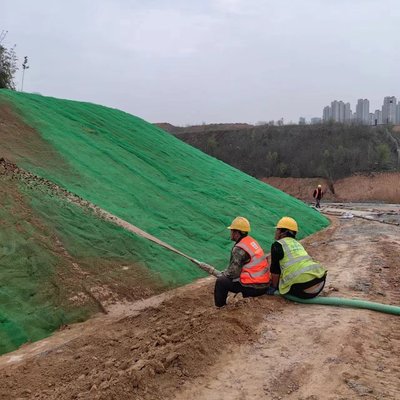 礦山治理修復綠化施工隊 山坡綠化工程 掛網(wǎng)噴草籽客土噴播 邊坡綠化